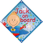 Personalised baby on board signs